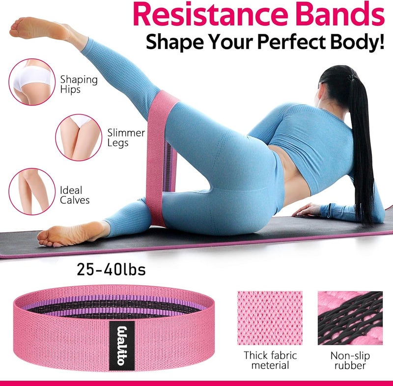 WALITO 7Pcs Barbell Pad Set for Hip Thrust - Squat Pad,Gym Accessories for Women with Bar Bad,Bench Press, with Gym Ankle Straps,Resistance Bands for Working Out,Lifting Strap,Carry Bag - Image 5